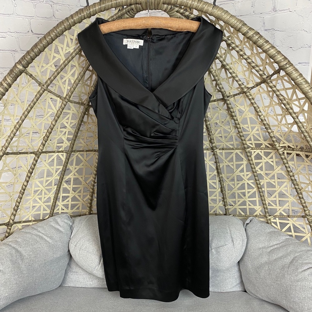 Kay Unger Pencil Cocktail Dress - Black